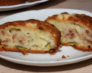 Muffin salati prosciutto e zucchina
