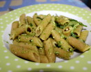 Penne integrali al pesto di Rucola e Uova di quaglia